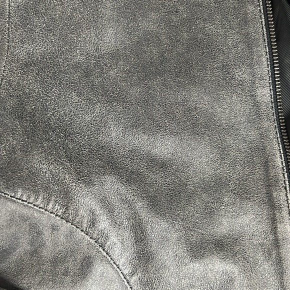 Vintage Cigno Nero Leather Suede Zip Up Jacket Gray Size Small - Picture 9 of 15